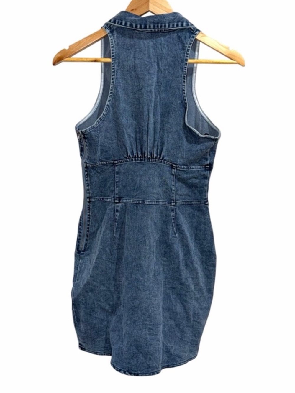 Selfie Leslie NWT Denim Sleeveless Y2K Mini Dress Size Small - Picture 2 of 4